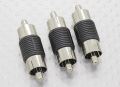 RCA Male to RCA Male A/V Coupler Adaptor (3pc)